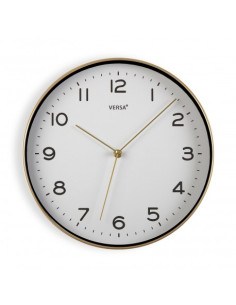 RELOJ BLANCO DORADO DIAM. 30.5