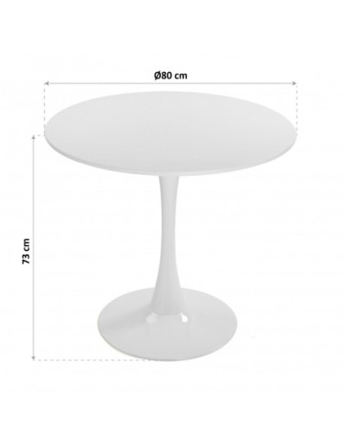 MESA COCINA BLANCA 80X80X73