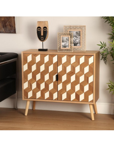 COMODA 2 PUERTAS CHESS 90X35X80CM