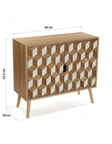 COMODA 2 PUERTAS CHESS 90X35X80CM