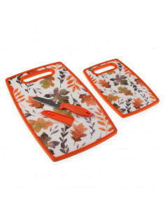 SET 2 TABLAS C/CUCHILLO AUTUMN