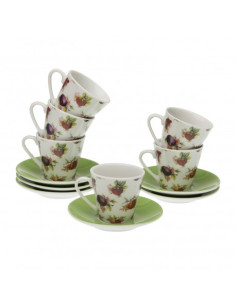 SET 6 TAZAS CAFE STRAWBERRY