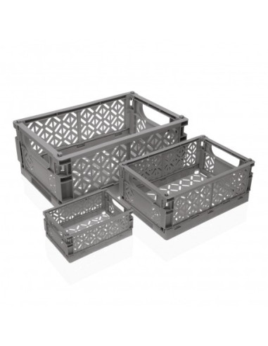 CAJA PLEGABLE GRIS MEDIANA