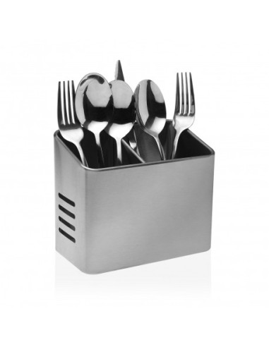 PORTAUTENSILIOS PLATEADO MATE