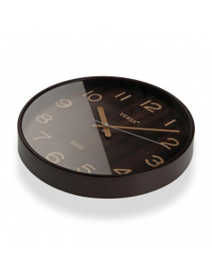 RELOJ AC/ MADERA OSCURA 30CM 2