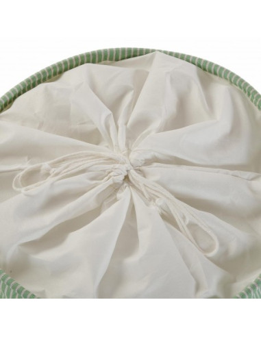 CESTO ROPA VERDE CON CIERRE