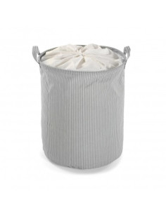 CESTO ROPA GRIS CON CIERRE