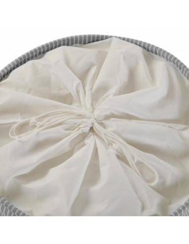 CESTO ROPA GRIS CON CIERRE