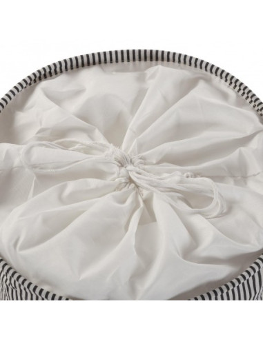 CESTO ROPA NEGRO CON CIERRE