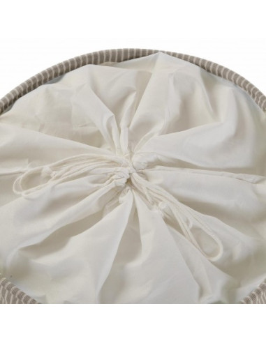 CESTO ROPA BEIGE CON CIERRE