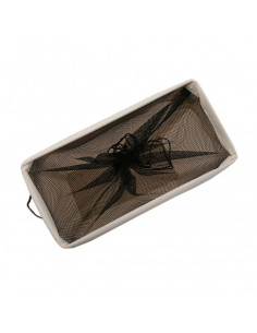 CESTO ROPA RECTA. BEIGE RUEDAS 2