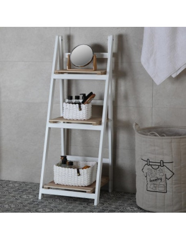 ESTANTERIA 3 ALTURAS MADERA/BL